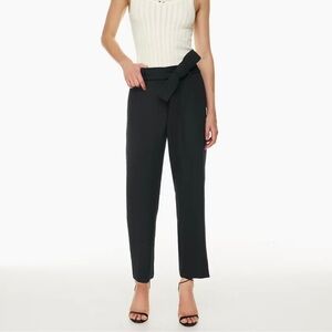 Wilfred Tie-front Black Pants Sz 8 neutral work professional corporategirl